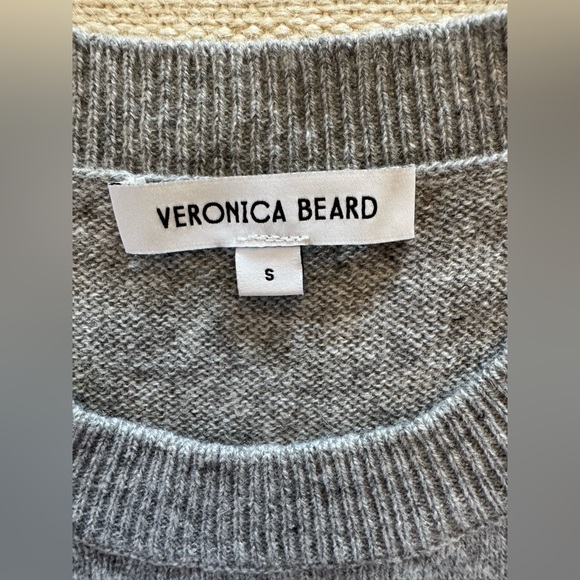 Veronica Beard Jerrel 100% Cashmere tank vest top thin knit grey women S - Picture 3 of 4